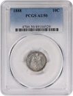 1888 Liberty Seated Silver Dime AU50 PCGS