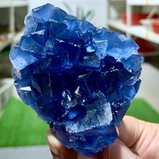145G Rare transparent blue cubic fluorite mineral crystal sample/China