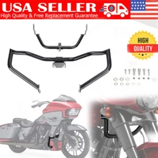 Chopped Engine Guard Crash Bar+Fairing Support For Harley Road Glide 2009-2024