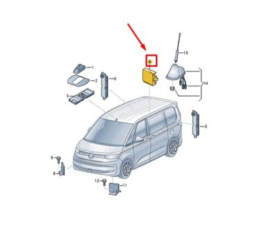 VW Multivan T7 ST Fahrzeugkommunikationssteuergerät 7T0035510 Neu Original