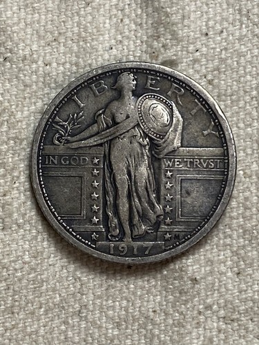 1917 Type 1 Standing Liberty Quarter — Choice VF Condition Sharp Look