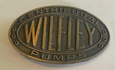 Vintage Wilfley Centrifugal Pumps Brass Belt Buckle