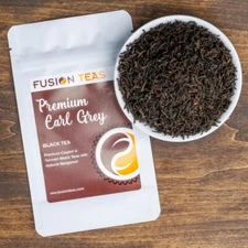 Premium Earl Grey Black Tea - Authentic Loose Leaf - Fusion Teas