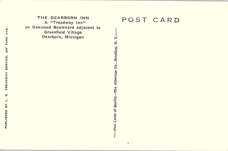 Postcard HOTEL SCENE Dearborn Michigan MI 10/19 AI9204 eBay