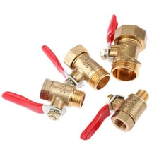 Conector de latón mini válvula de bola de rosca hembra/macho BSP de 1/8" 1/4'' 3/8'' 1/2'