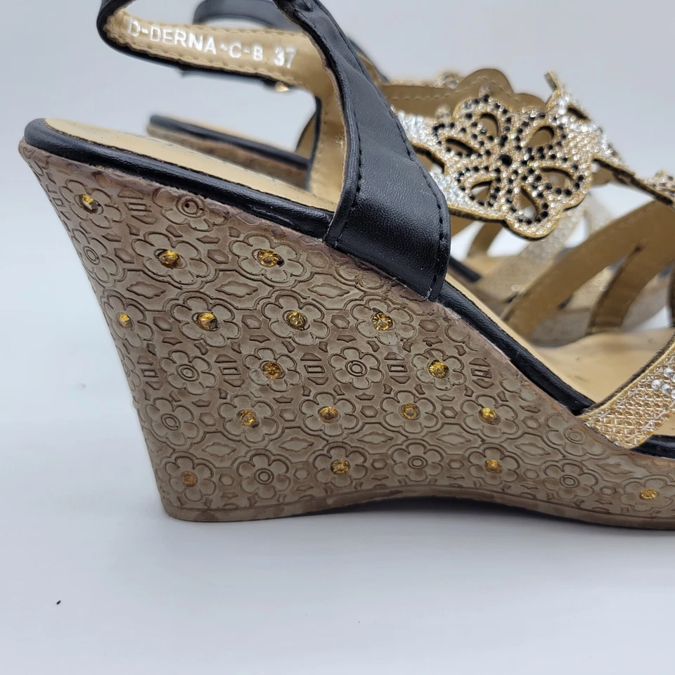 Patrizia by Spring Step Sandal Women's 6 Multicolor Rhinestones Suede New in Box - Image 3 of 4