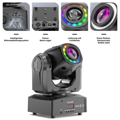 150W LED 8 Gobo Beam Moving Head RGBW DMX DJ Disco Spot Scheinwerfer Bühnenlicht