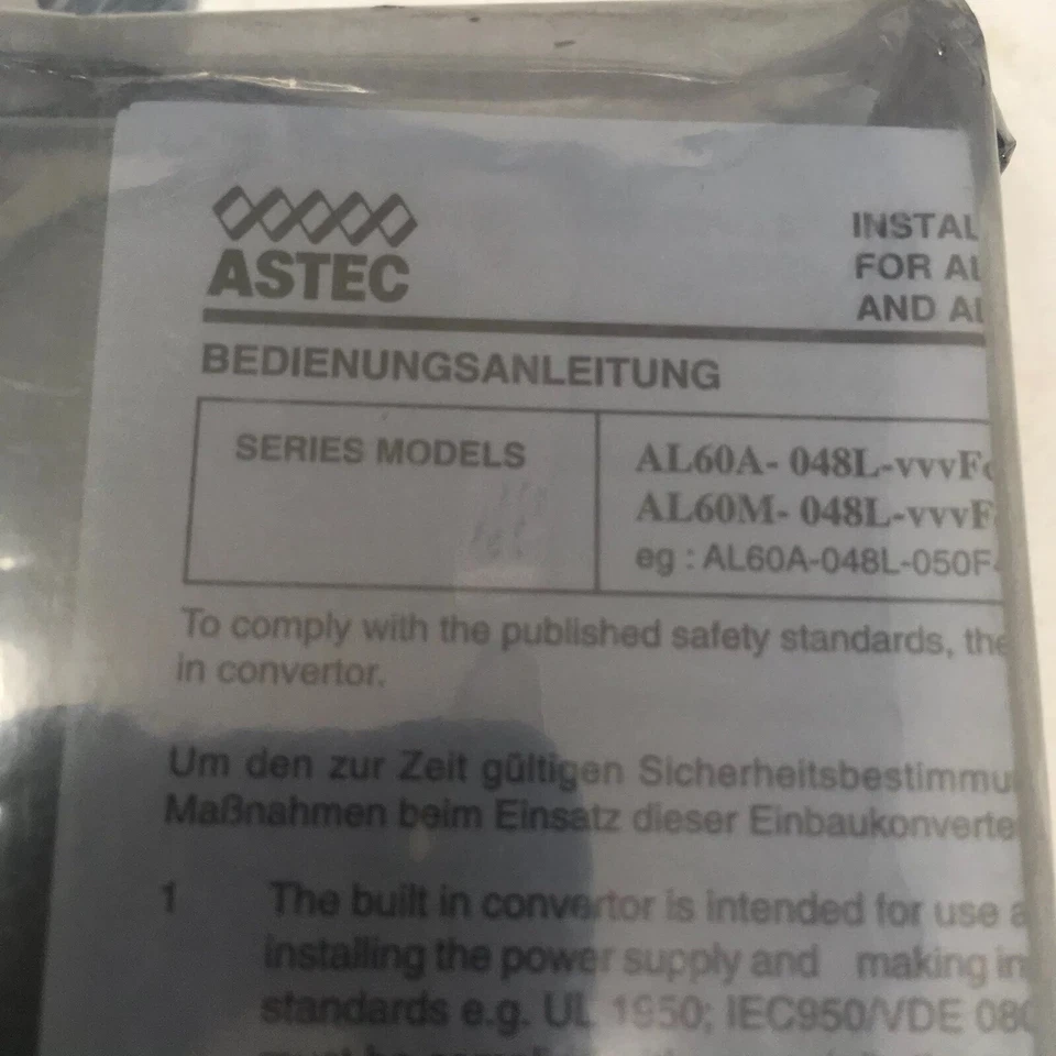 NEW Astec AL60A-048L-050F20 AMPSS Power Module Dual Output 100W 5V Supply - Image 2 of 4