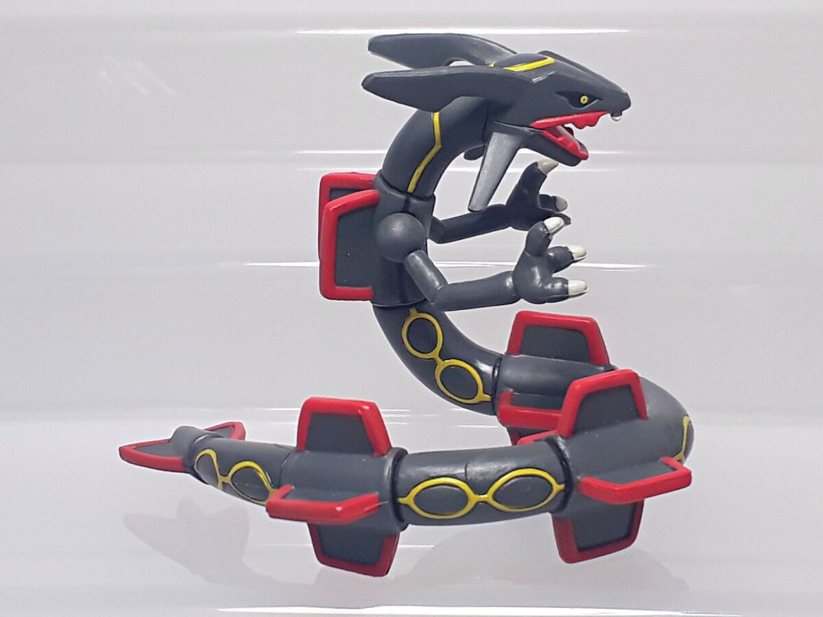 Black Shiny Rayquaza Pokemon Monster Collection Figure Takara Tomy G08 2.5in