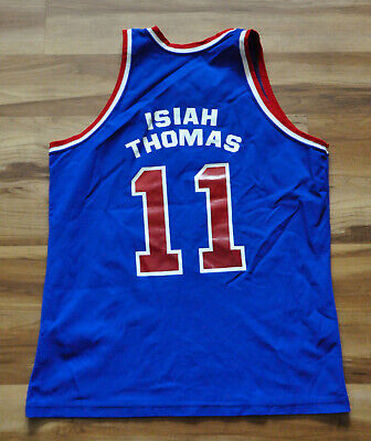 Isiah Thomas Detroit Pistons MacGregor Sand Knit Jersey Blue Isiah Thomas Detroit Pistons MacGregor Sand Knit Jersey Blue