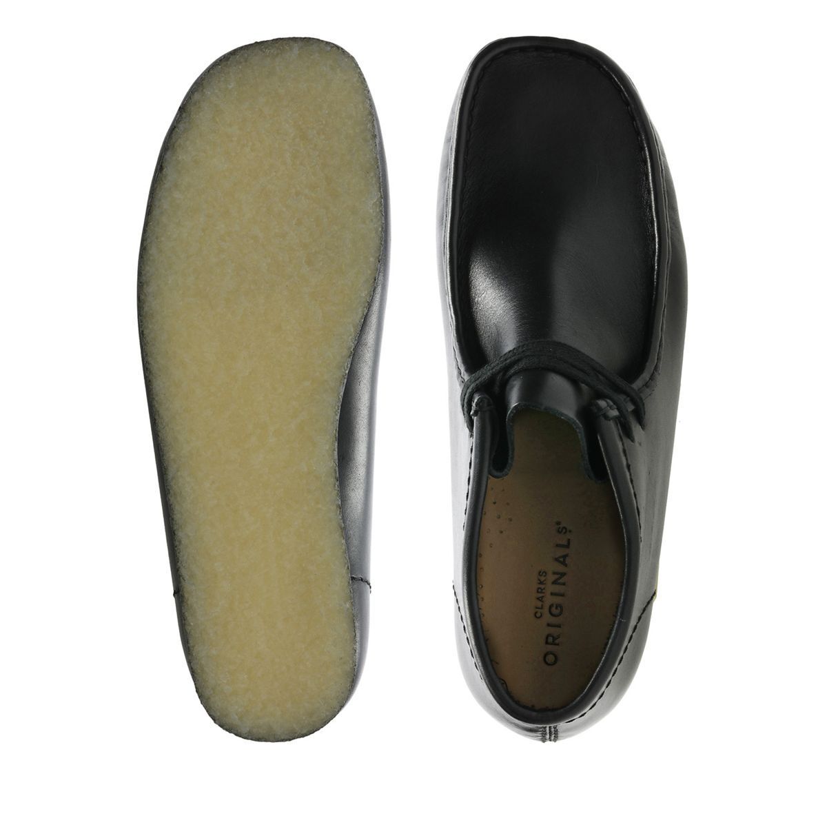 Clarks Original Wallabee Boot - Black Leather/ made in Clarks Original Wallabee Boot - Black Leather/ made in