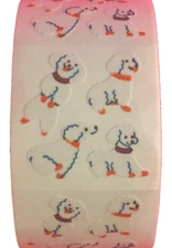 400 Dog Stickers in roll of 100 modules (2" x 2"), each sticker 1.00", RFZ0101