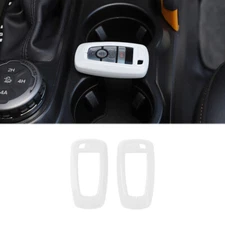 Key Fob Cover Case Decor Shell For Ford F150 18+ & Bronco/Bronco Sport 21+ White
