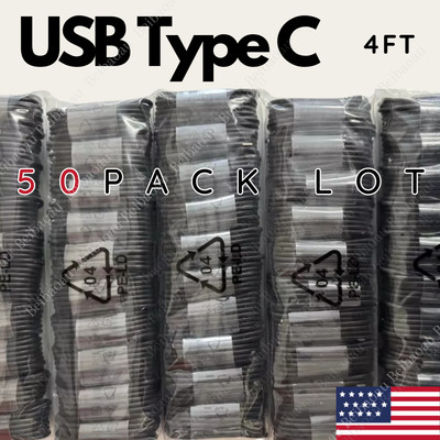 Lots of 50X Android USB A to Type C Cable Type C Data Fast Charging For Samsung