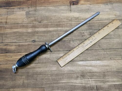 Vintage WESTMINSTER Knife Sharpening Steel ROD Butcher Cleaver Edge Tool ☆USA