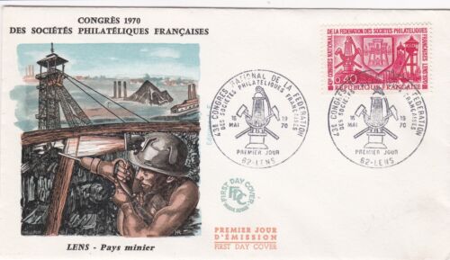 L70A - DAY 1 ENVELOPE - FRANCE - LENS PHILATELIC CONGRESS - 1970 - Picture 1 of 1