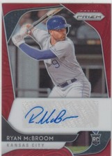 2020 Ryan McBroom Panini Prizm RED AUTO HOLO /75 - RY Kansas City Royals