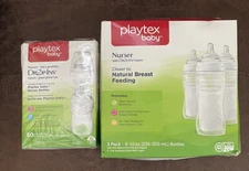 Playtex baby BPA Free Nurser Bottles  Drop In Liners 3 Ct 8 Oz + 50 4 oz liners