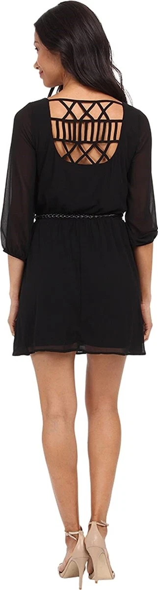 Gabriella Rocha 241418 Womens Sunday Belted Fit u0026 Flare Dress Black Size  X-small 841172112333 | eBay