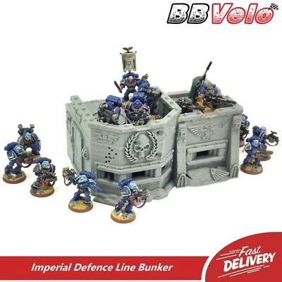 BB-VELO Imperial Defence Line Bunker For Wargaming Suits GW WH | 28mm Terrain Scenery