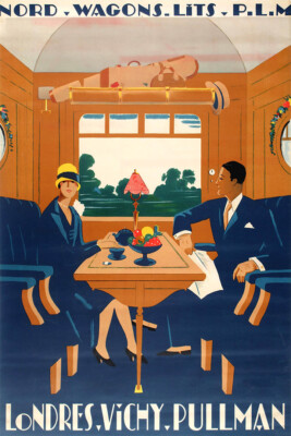 1927 Londres-Vichy Pullman Express-Vintage Railway Travel Wall - POSTER 20''x30''