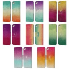 HEAD CASE DESIGNS WATERCOLOURED OMBRE LEATHER BOOK CASE FOR APPLE iPOD TOUCH MP3