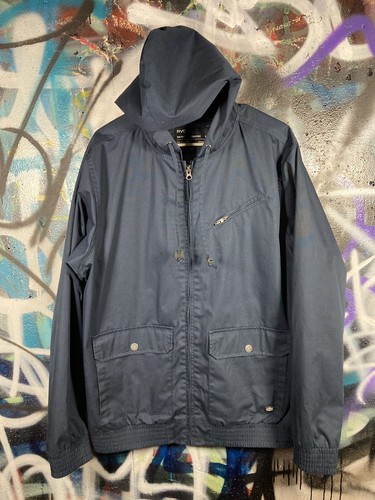 RVCA Hooded Rain jacket Navy Blue Full 