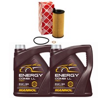 MotoröL Set Mannol 5W-30 Api Sn 8 Liter + ÖLfilter FüR Bmw 5Er 530D 7Er F11 740D