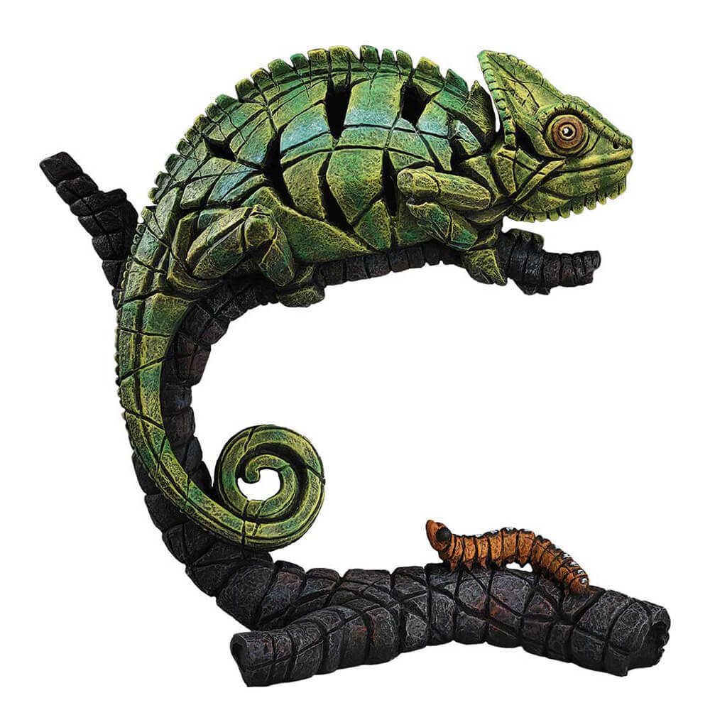 ◉chameleon ページ◉ Edge Sculpture - Chameleon Figure - Stone Resin - Garden