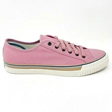 PF Flyers Center Lo Riess Pastel Pink White Womens Retro Sneakers PM11CL3K