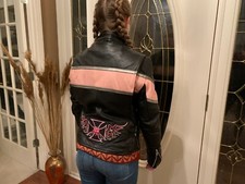 Woman's Leather Motorcycle Jacket Size S