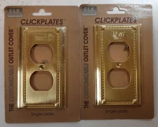 E.L.K. Lighting "Brass" Single Plate Outlet Cover #2500