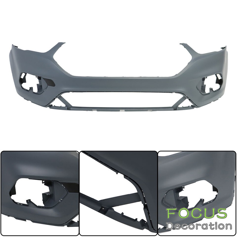 Focus-Decoration Front Bumper Cover For 2017-2019 Ford Escape – Primed, Direct Fit, With Tow Hook Holes