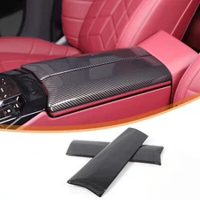 Carbon Fiber Look Armrest Box Cover Trim Protector For BMW 5 Series 2024+