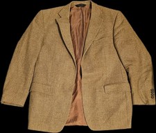 Vintage Joseph Jos. A. Bank Brown Tweed Wool Blend Sport Coat Blazer Men 40R