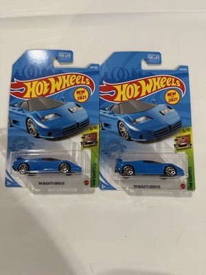 Hot Wheels 2021  94 Bugatti EB110 SS BLUE LOT OF 2