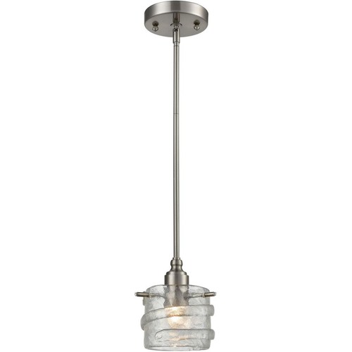 Dimond Lighting D3898 Hiver Mini Pendant Brushed Nickel with Silver