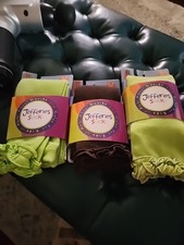 Jefferies Pima Cotton Ruffle Footless Girl's Tights Sz 6-8 Yrs Lot 3 Pairs