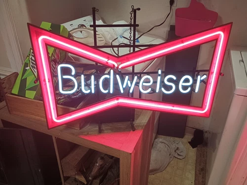 Vintage Neon Budweiser Sign