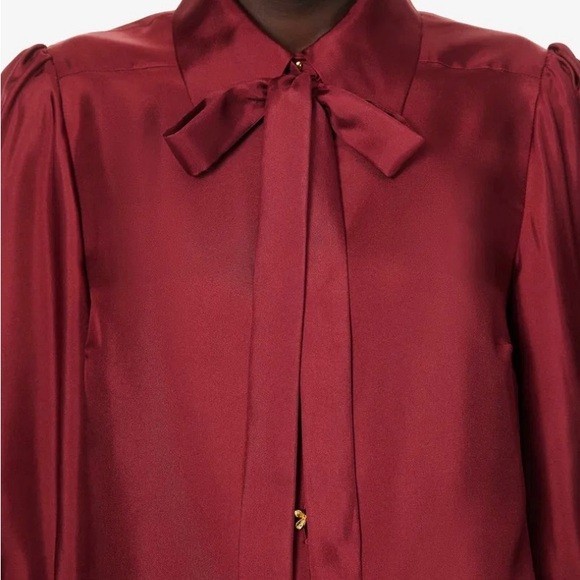 ZIMMERMAN Luminosity Floral-Button Shirt (Burgundy)