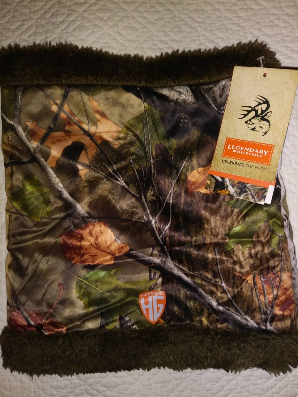 Camouflage neck gaiter by real tree fleece lined one size fits most