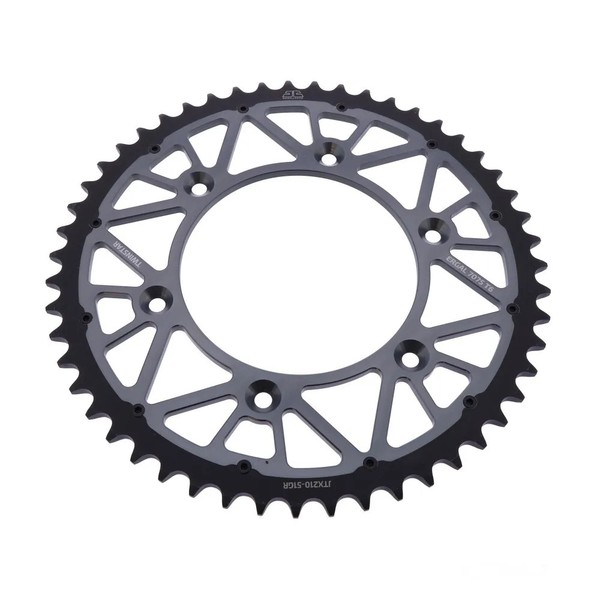 Kettenrad Teilung 520 ZäHne 51 Alu-Twinstar Kettenrad Hinten Grau JTX210.51GR-image