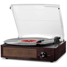 Vintage Bluetooth Record Player with AUX RCA