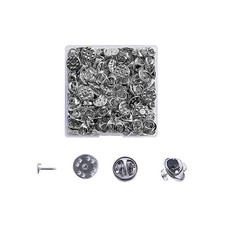 100 PCS Metal Pin Backs Locking Butterfly Clutches For Brooch Badges Hats