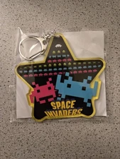 Official Taito Space Invaders keychain figure atari game boy nes bubble bobble