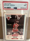 Fleer 1990-91 Michael Jordan #26 PSA 9 Chicago Bulls Black Line Basketball Card