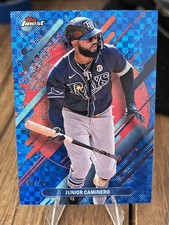 2025 Topps Finest - Rare Junior Caminero #266 Blue Checkerboard Refractor /49