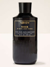 Bath  Body Works NOIR Mens 3-in-1 Hair, Face  Body Wash shower gel 10 oz