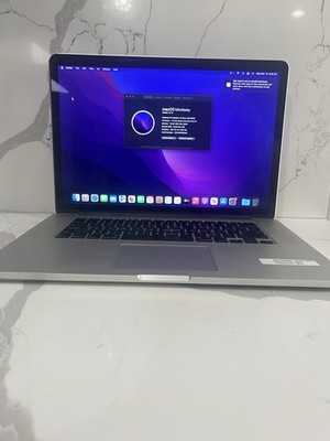 Apple MacBook Pro 15  Retina 2015 i7 2.5GHz 16GB RAM 500GB SSD macOS Monterey
