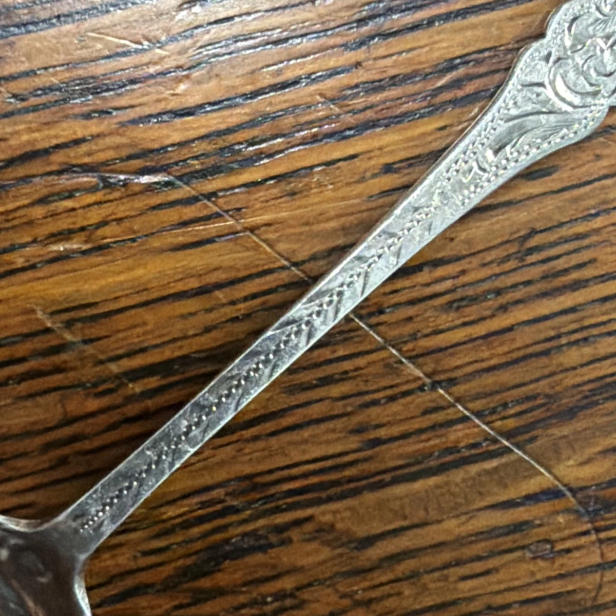 6 Sterling Silver Demitasse Spoons Birmingham 1910, A J Bailey., 115mm 66.7g
